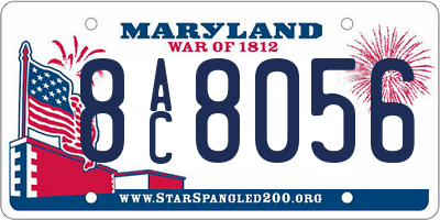MD license plate 8AC8056