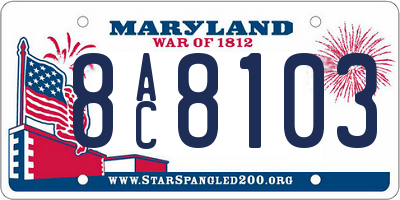 MD license plate 8AC8103
