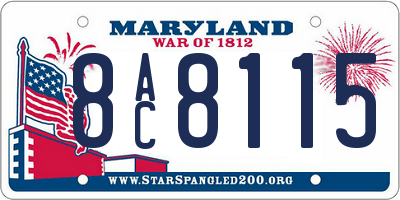 MD license plate 8AC8115
