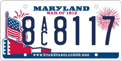 MD license plate 8AC8117
