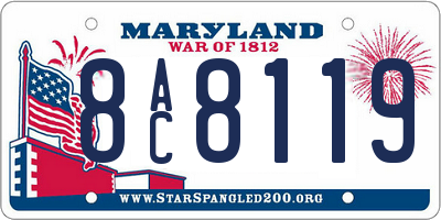 MD license plate 8AC8119