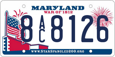 MD license plate 8AC8126