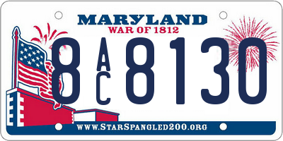 MD license plate 8AC8130