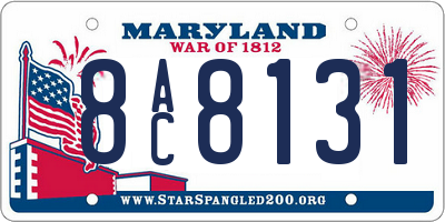 MD license plate 8AC8131