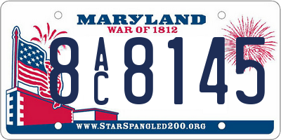 MD license plate 8AC8145