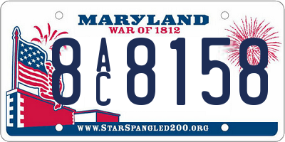 MD license plate 8AC8158