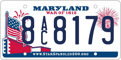 MD license plate 8AC8179