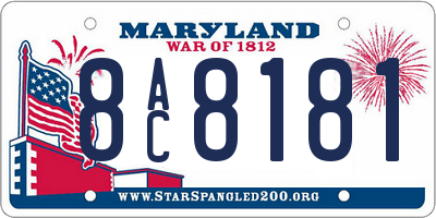 MD license plate 8AC8181