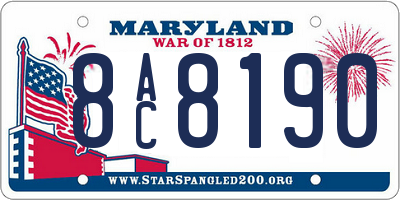 MD license plate 8AC8190