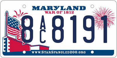 MD license plate 8AC8191