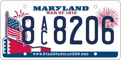 MD license plate 8AC8206