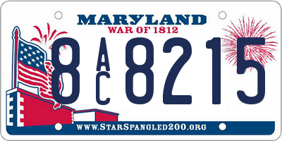 MD license plate 8AC8215