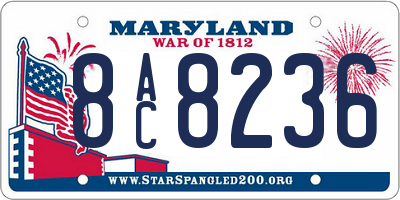 MD license plate 8AC8236