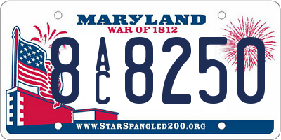MD license plate 8AC8250
