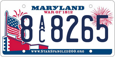 MD license plate 8AC8265