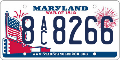 MD license plate 8AC8266