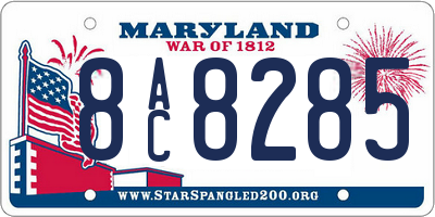 MD license plate 8AC8285
