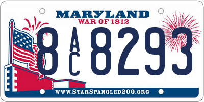 MD license plate 8AC8293