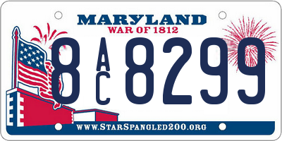 MD license plate 8AC8299