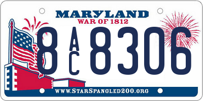 MD license plate 8AC8306