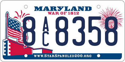 MD license plate 8AC8358