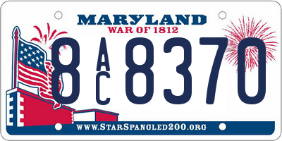 MD license plate 8AC8370