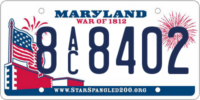 MD license plate 8AC8402
