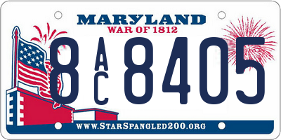 MD license plate 8AC8405