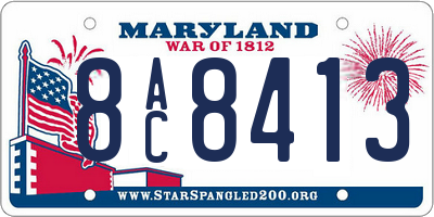 MD license plate 8AC8413