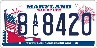 MD license plate 8AC8420