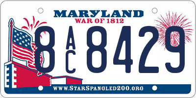 MD license plate 8AC8429