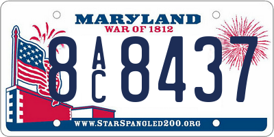 MD license plate 8AC8437