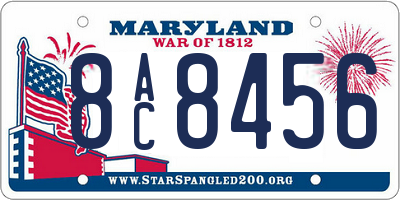 MD license plate 8AC8456