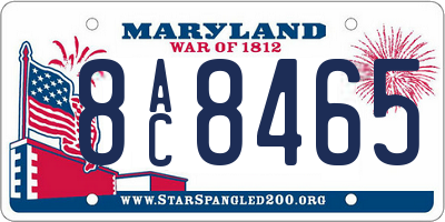 MD license plate 8AC8465