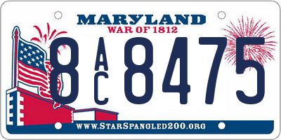 MD license plate 8AC8475