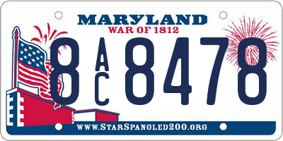 MD license plate 8AC8478