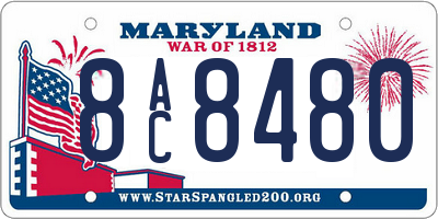 MD license plate 8AC8480