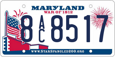 MD license plate 8AC8517