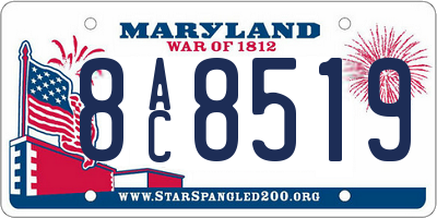 MD license plate 8AC8519