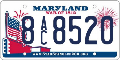 MD license plate 8AC8520