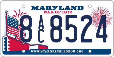 MD license plate 8AC8524