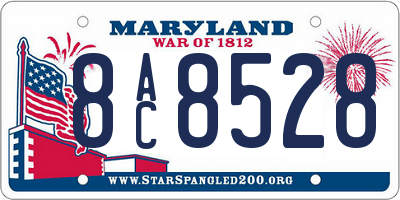 MD license plate 8AC8528