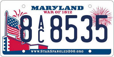 MD license plate 8AC8535