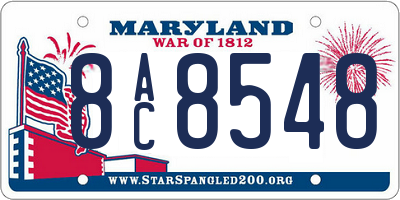 MD license plate 8AC8548