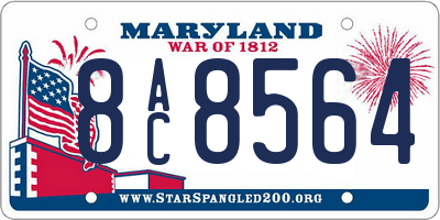 MD license plate 8AC8564