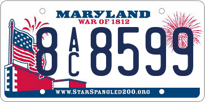 MD license plate 8AC8599