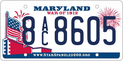 MD license plate 8AC8605
