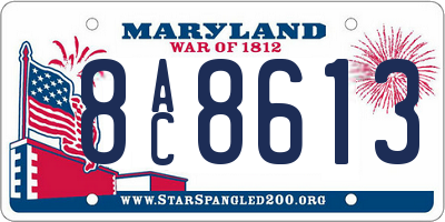 MD license plate 8AC8613