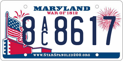 MD license plate 8AC8617
