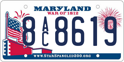 MD license plate 8AC8619